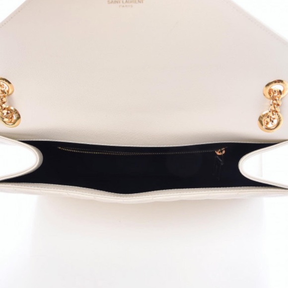 Rare YSL Saint Laurent Monogram Envelope Matelasse Chevron Large Bag MSRP $3,472 - Picture 8 of 17